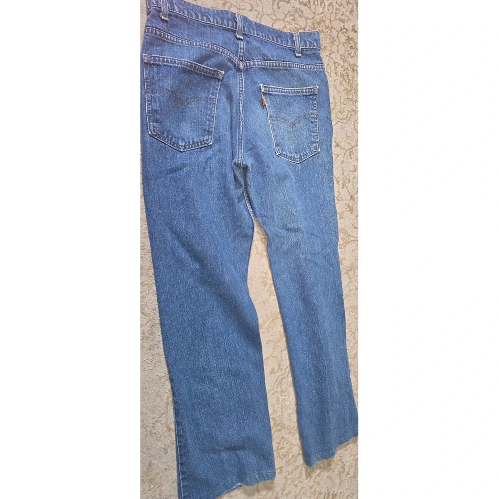 Vintage Levis Orange Tab Straight Leg Jeans Blue Medium Wash Denim 30 Waist